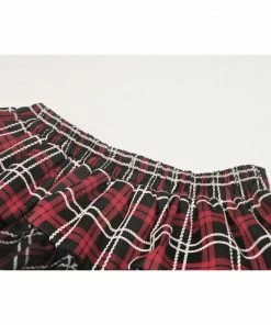 Ladies Dark In Love Exigis Tartan Skirt