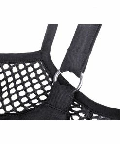 Ladies Dark In Love Carina Fishnet Top