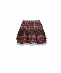 Ladies Dark In Love Exigis Tartan Skirt
