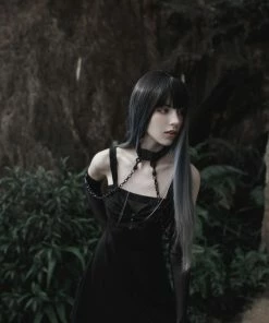 Punk Rave Noche Sleeves With Choker - Fishnet Accessories