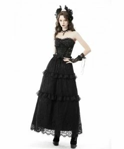 Ladies Dark In Love Delilah Maxi Skirt