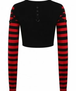 Banned Apparel Ladies Banned Lycoris Top - Black & Red