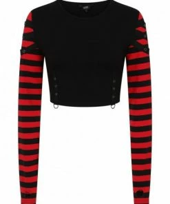 Banned Apparel Ladies Banned Lycoris Top - Black & Red