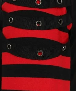 Banned Apparel Ladies Banned Lycoris Top - Black & Red