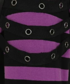 Banned Apparel Ladies Banned Lycoris Top - Black & Purple 21 Banned Apparel Ladies Banned Lycoris Top - Black & Purple