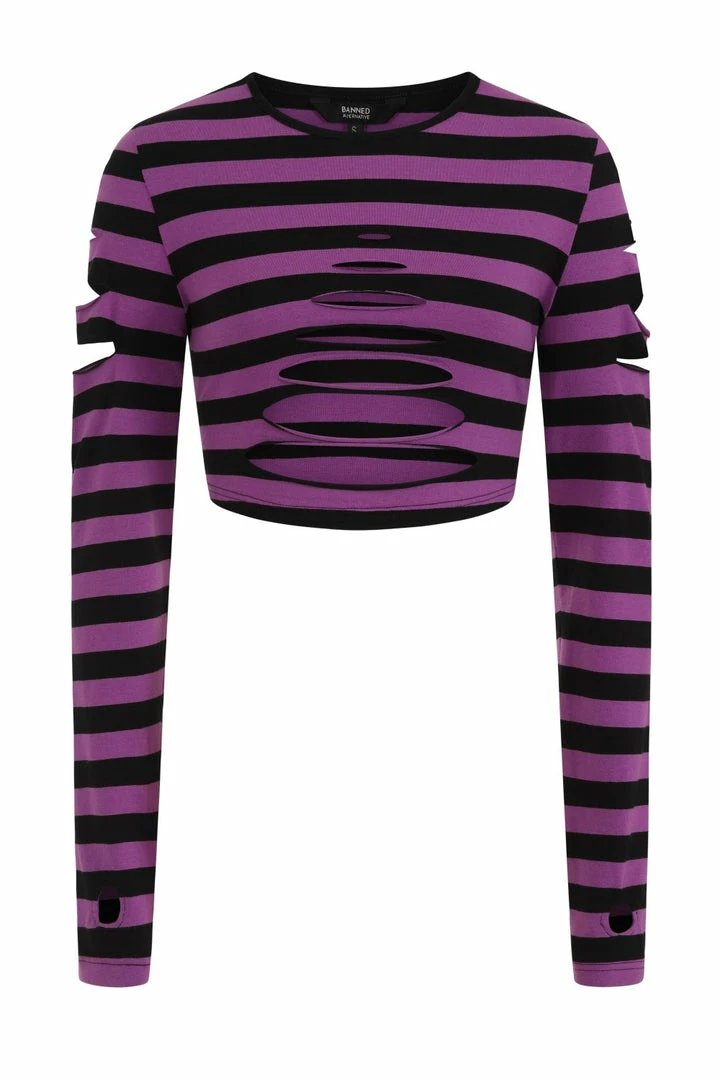 Banned Apparel Banned Chantrea Top - Black & Purple 7 Banned Apparel Banned Chantrea Top - Black & Purple