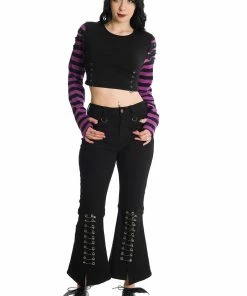 Banned Apparel Ladies Banned Lycoris Top - Black & Purple 16 Banned Apparel Ladies Banned Lycoris Top - Black & Purple