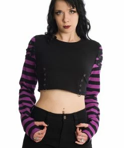 Banned Apparel Ladies Banned Lycoris Top - Black & Purple