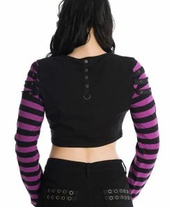 Banned Apparel Ladies Banned Lycoris Top - Black & Purple 18 Banned Apparel Ladies Banned Lycoris Top - Black & Purple