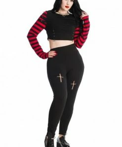 Banned Apparel Ladies Banned Lycoris Top - Black & Red