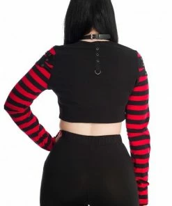 Banned Apparel Ladies Banned Lycoris Top - Black & Red