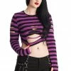 Banned Apparel Banned Chantrea Top - Black & Purple 1 Banned Apparel Banned Chantrea Top - Black & Purple