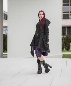 Necessary Evil Purple Lined Selene Coat