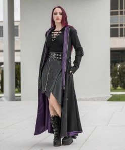 Necessary Evil Purple Lined Selene Coat