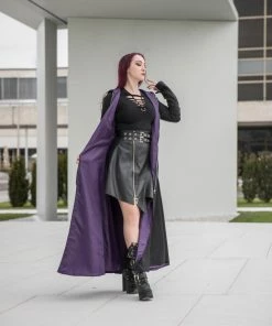 Necessary Evil Purple Lined Selene Coat