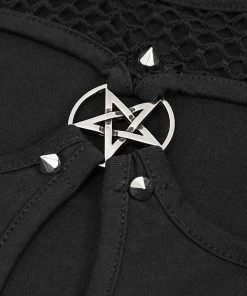 Ladies Devil Fashion Athena Long Sleeve Fishnet Top