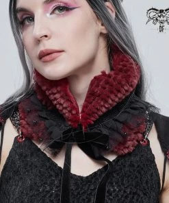 Accessories Devil Fashion Alvar Scarf Black & Burgundy