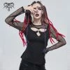 Ladies Devil Fashion Athena Long Sleeve Fishnet Top