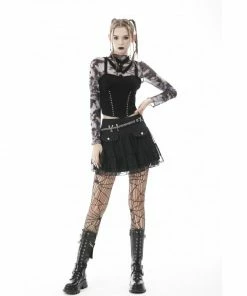 Ladies Dark In Love Nancy Mesh Top