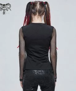 Ladies Devil Fashion Athena Long Sleeve Fishnet Top