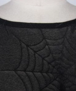 Devil Fashion Web Pattern Mesh Top