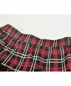 Ladies Dark In Love Exigis Tartan Skirt