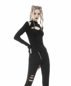 Dark In Love Alice Cold Shoulder Top Ladies