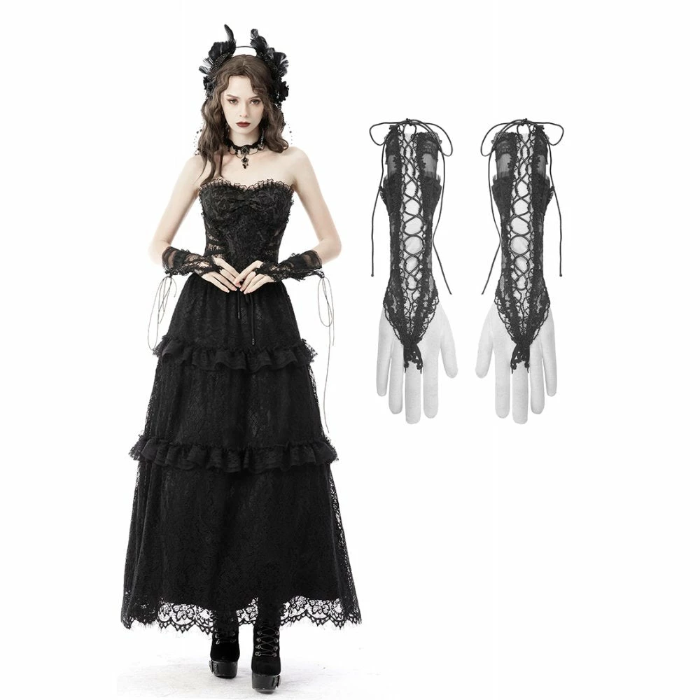 Dark In Love Seductress Lace Up Gloves Accessories 3 Dark In Love Seductress Lace Up Gloves Accessories