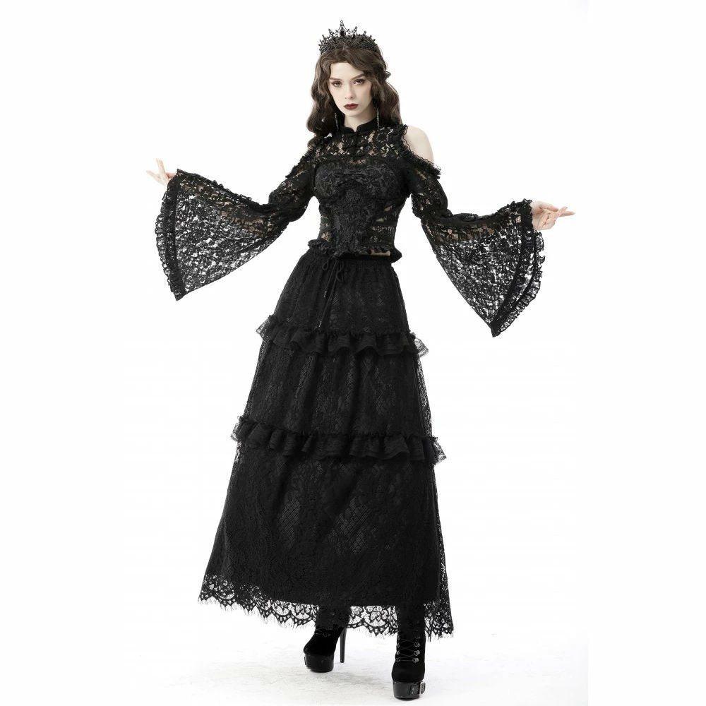Ladies Dark In Love Esmeralda Lace Cape 6 Ladies Dark In Love Esmeralda Lace Cape
