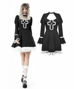 Ladies Dark In Love Crucifix Dress