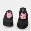 Koi Footwear New Arrivals Koi No Cuddles Bear Flatform Thong Sandles