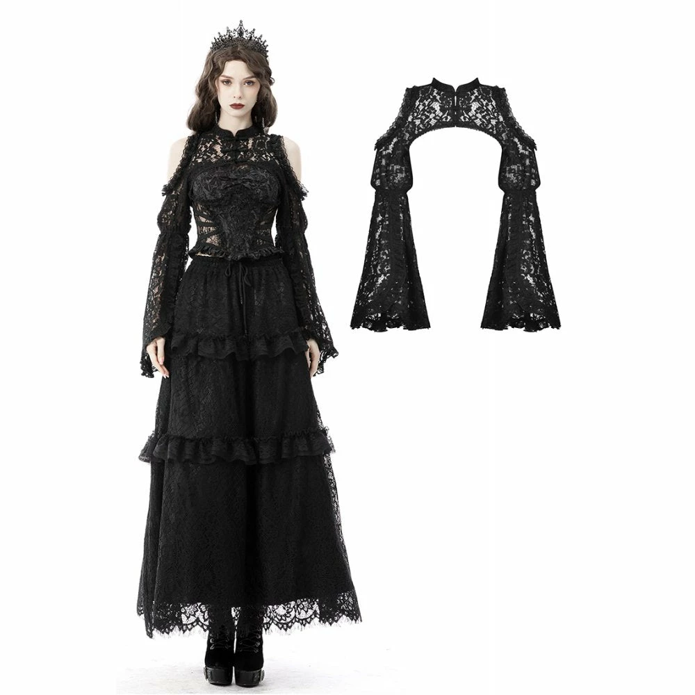 Ladies Dark In Love Esmeralda Lace Cape 3 Ladies Dark In Love Esmeralda Lace Cape