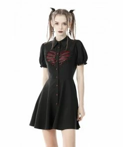 Ladies Dark In Love Lovers Heart Dress