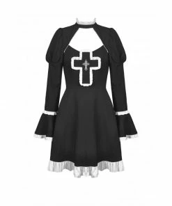 Ladies Dark In Love Crucifix Dress