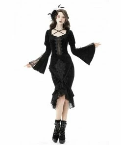 Dark In Love Zira Velvet Fishtail Skirt New Arrivals