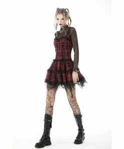 Ladies Dark In Love Barbarella Mesh Top