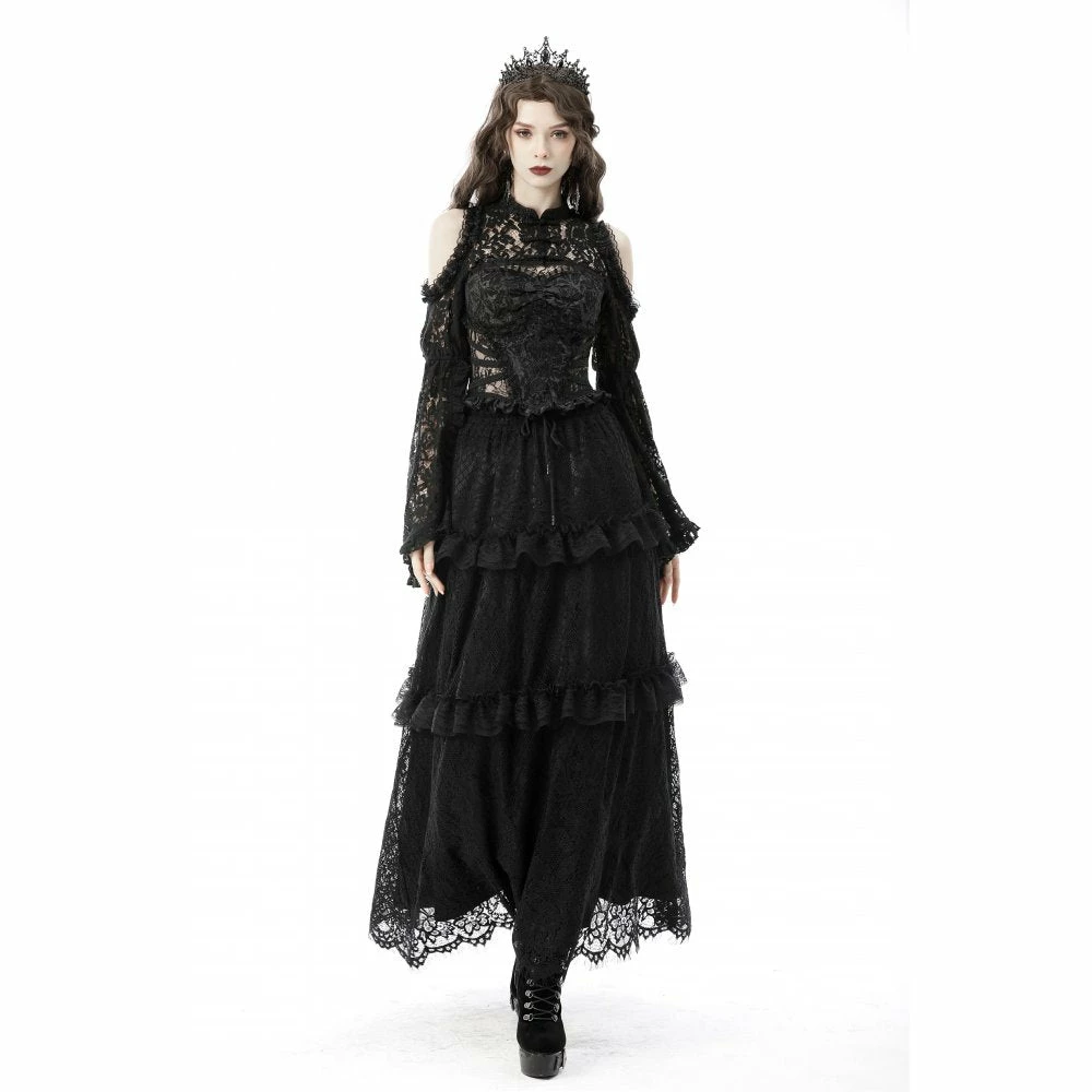 Ladies Dark In Love Esmeralda Lace Cape 7 Ladies Dark In Love Esmeralda Lace Cape