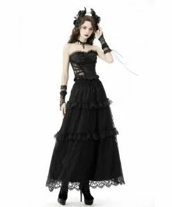 Ladies Dark In Love Delilah Maxi Skirt