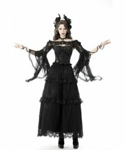 Ladies Dark In Love Delilah Maxi Skirt