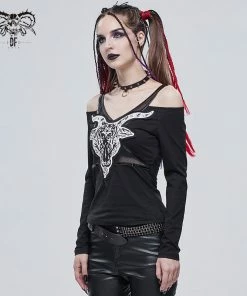 Ladies Devil Fashion Ezra Long Sleeve Top