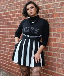 Collectif Team Cats Cheerleader Skater Dress