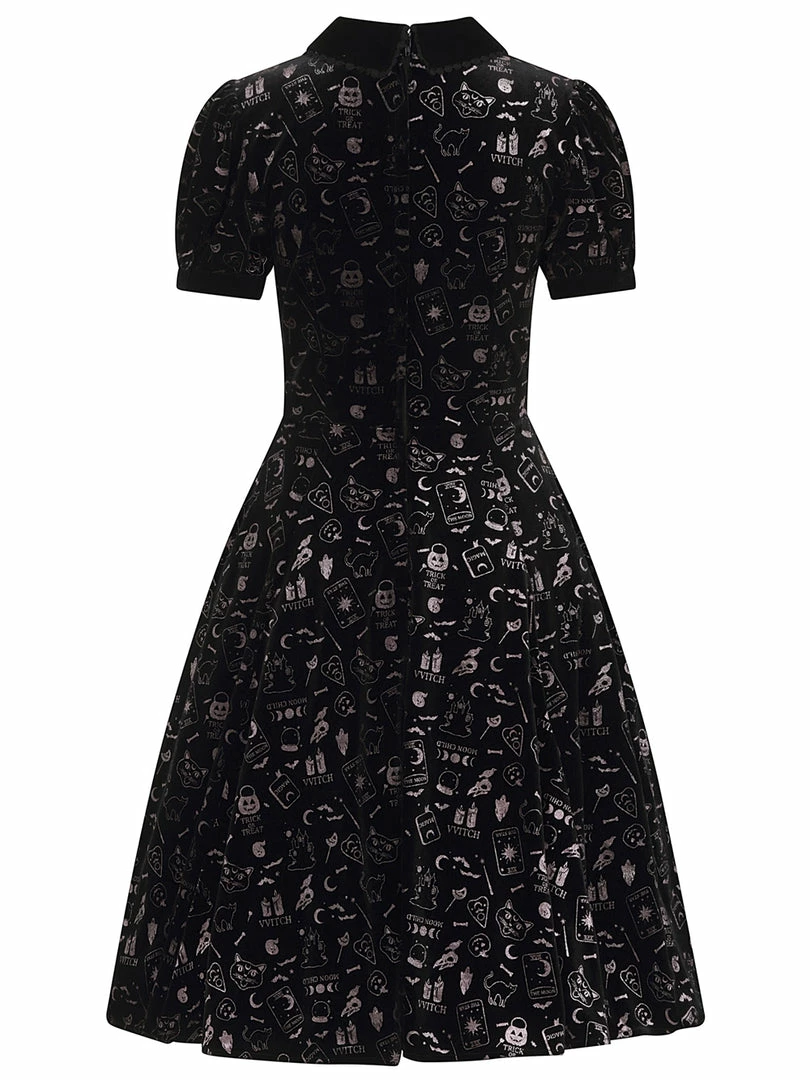 Ladies Collectif Peta Spooky Velvet Swing Dress 7 Ladies Collectif Peta Spooky Velvet Swing Dress