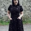 Ladies Collectif Peta Spooky Velvet Swing Dress