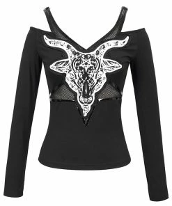 Ladies Devil Fashion Ezra Long Sleeve Top
