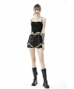 Dark In Love Black Star Halter Top Ladies