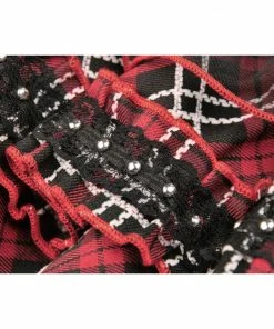Ladies Dark In Love Exigis Tartan Skirt