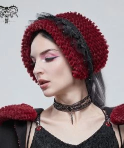 Accessories Devil Fashion Alvar Scarf Black & Burgundy