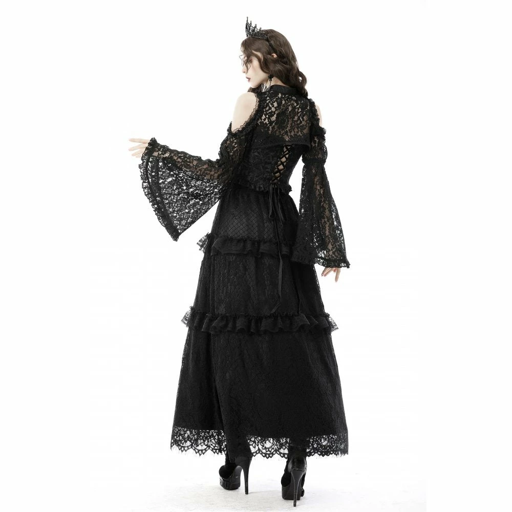 Ladies Dark In Love Esmeralda Lace Cape 10 Ladies Dark In Love Esmeralda Lace Cape