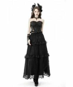 Ladies Dark In Love Delilah Maxi Skirt