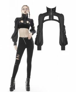 Ladies Dark In Love Rebellious Cut Out Cape